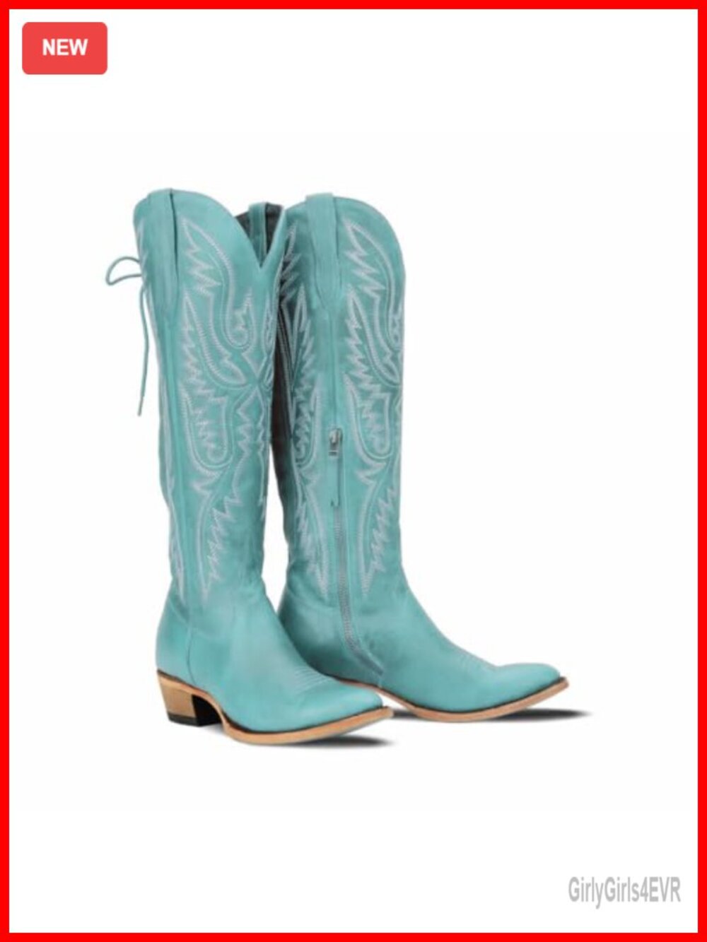 Over the Knee Cowboy Boots Block Heel Pointed Toe Western Women